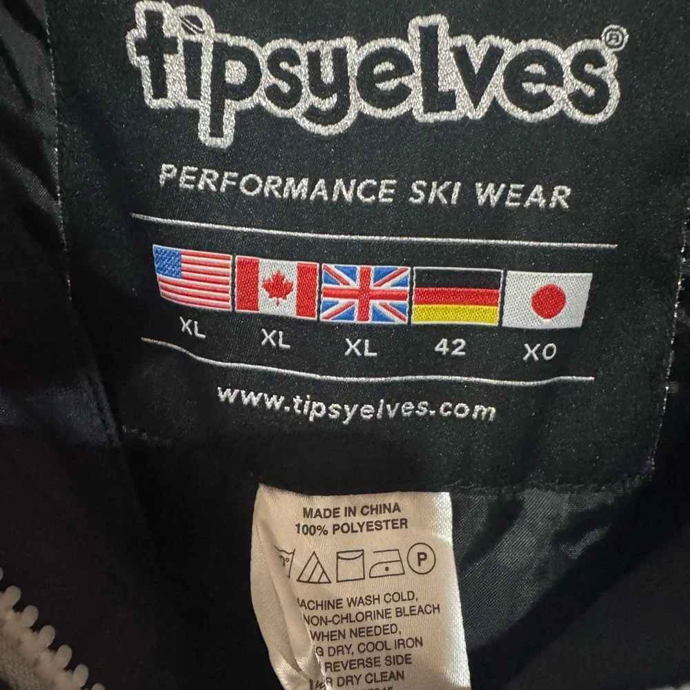 Tipsy Elves Mens XL Pastel Pro Snow Suit Retro Chevron Ski Snowboard Insulated - Picture 9 of 11